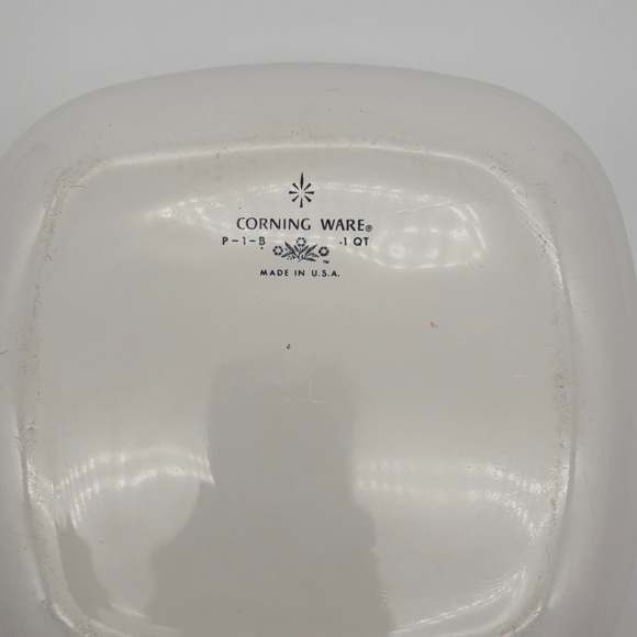 Pre-Owned Vintage Pyrex P-1-B CorningWare Blue Cornflower 1Quart Casserole Dish - Picture 2 of 5